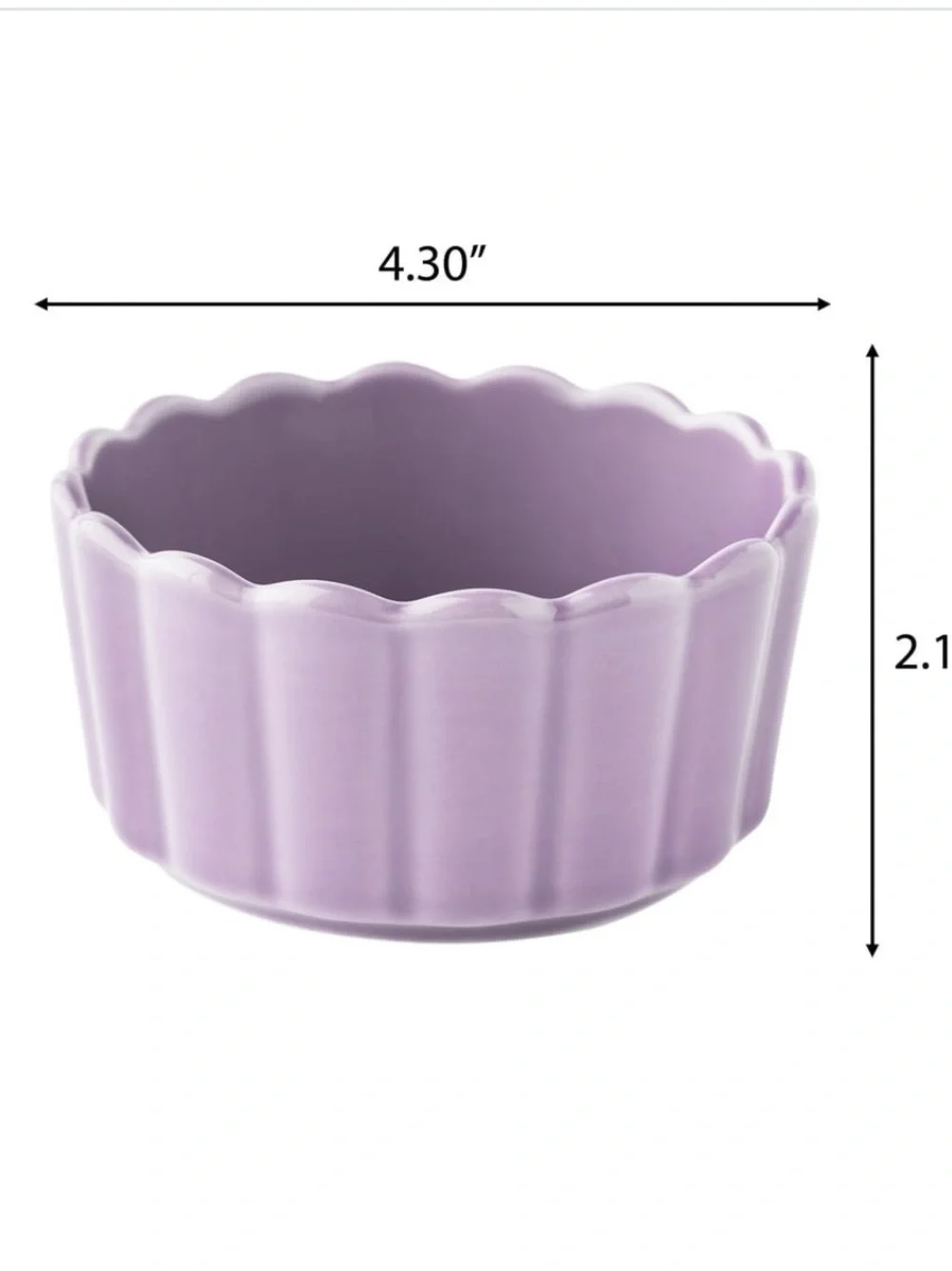 The Pioneer Woman Lilac Scalloped Ceramic Ramekin Set - 4 Pack